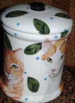 Cat Canister Kitty Cookie Jar