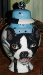 Medium Ceramic Pet Dog Urn Boston Terrier all breeds