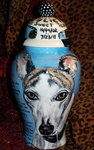 Large Ceramic Pet Dog Urn Greyhound all breeds