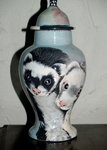 Sml Ceramic Pet Urn Ferret all breeds
