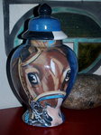 Custom medium ceramic horse urn